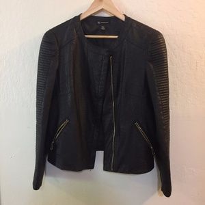 INC Faux Leather Moto Jacket